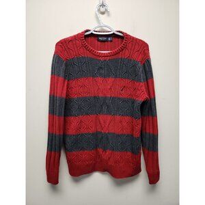 Nautica‎ Men's Classic Fit Sweater Crewneck Pullover Red Size Large